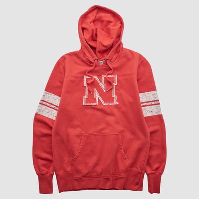Nebraska Huskers Majestic 2010s Hooded Pullover Sweatshirt - Red - XS by Fanatics Real Vintage
