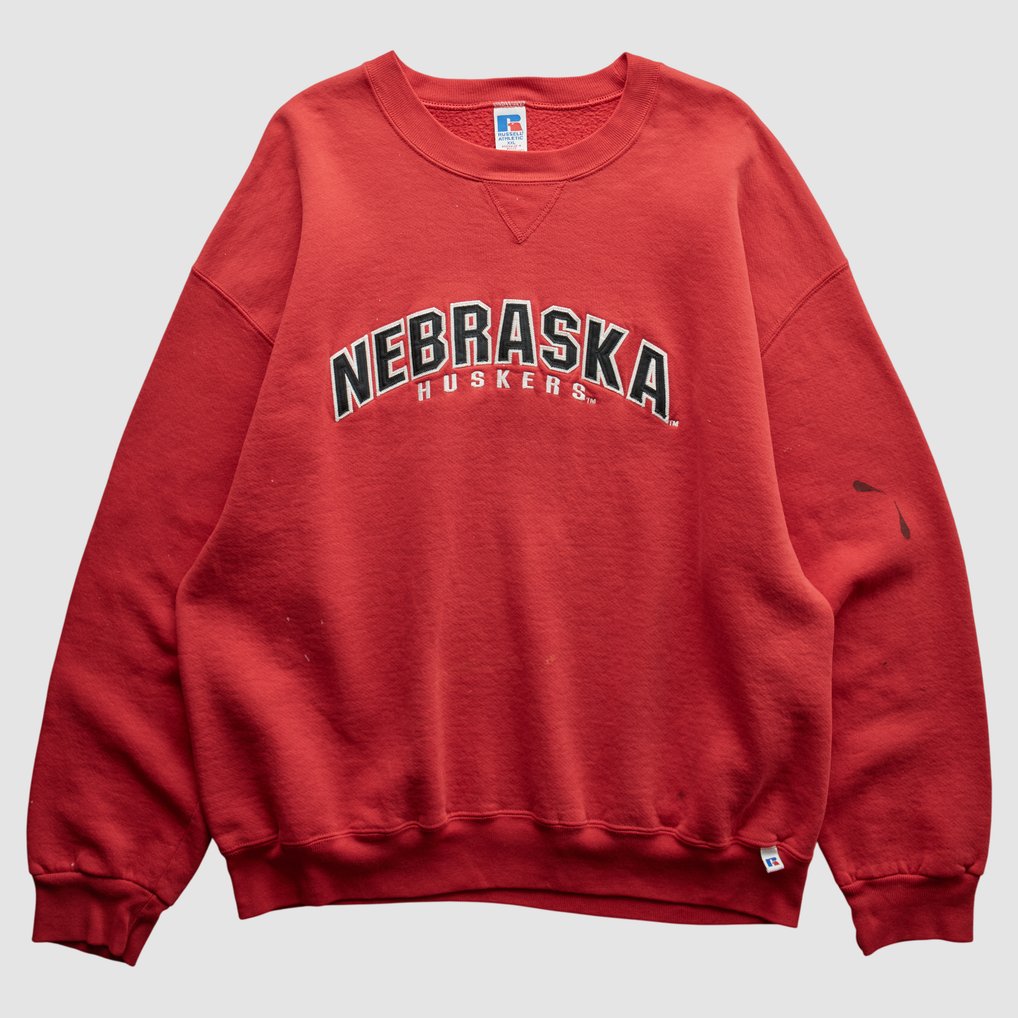 Nebraska Huskers Russell 2000s Pullover Sweatshirt - Red - XL by Fanatics Real Vintage
