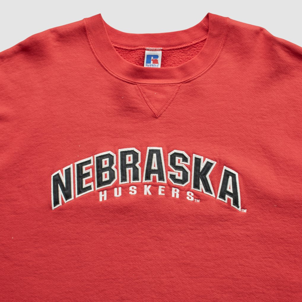 Nebraska Huskers Russell 2000s Pullover Sweatshirt - Red - XL by Fanatics Real Vintage