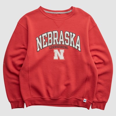 Nebraska Huskers Russell 2010s Pullover Sweatshirt - Red - S by Fanatics Real Vintage