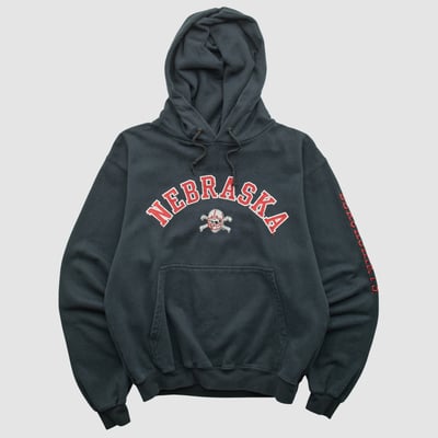 Nebraska Huskers Scheels 2000s Hooded Pullover Sweatshirt - Black - XS by Fanatics Real Vintage