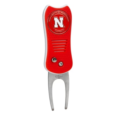 Nebraska Huskers Switchblade Divot Tool With Magnetic Ball Marker