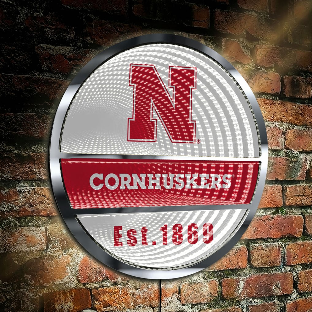 Nebraska Huskers Three-Cell Circular Infinity Light