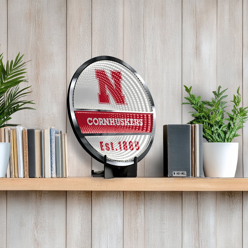 Nebraska Huskers Three-Cell Circular Infinity Light