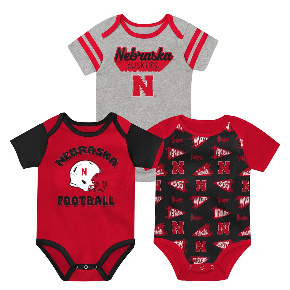  Nebraska Huskers Outerstuff Newborn Star Player Three-Piece Bodysuit Set - Red