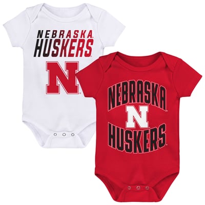  Nebraska Huskers Outerstuff Newborn Snuggle Blitz Two-Piece Bodysuit Set - Scarlet