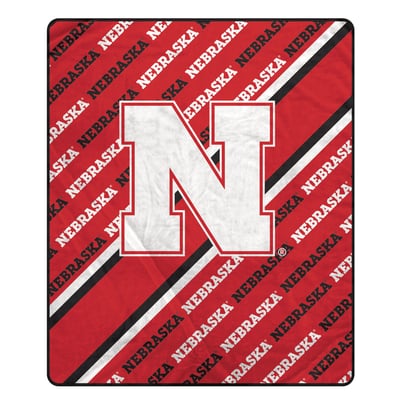 Nebraska Huskers Pegasus 60" x 70" Diagonal Lined Wordmark Ultra Soft Blanket