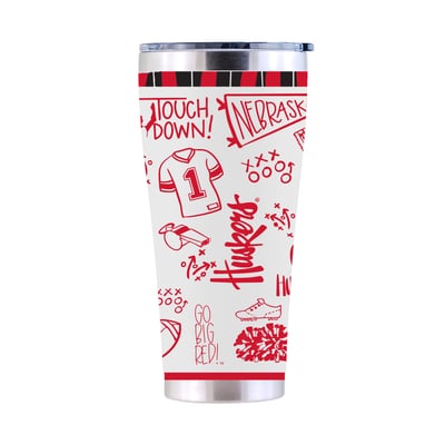 Nebraska Huskers The Memory Company 30oz. Sketchpad Stainless Steel Tumbler