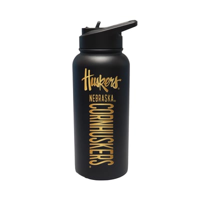 Nebraska Huskers The Memory Company 32oz. Stainless Steel Gold Lettering Tumbler