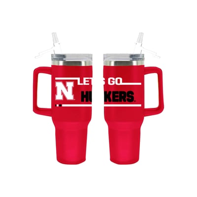 Nebraska Huskers The Memory Company 40oz. Stainless Steel Team Color Tumbler with Flip Straw