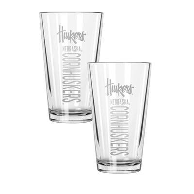 Nebraska Huskers The Memory Company Two-Piece 16oz. Pinnacle Pint Glass Set