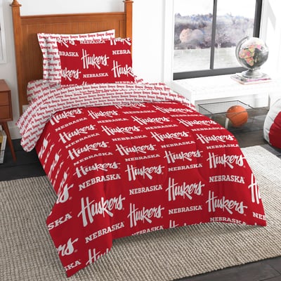 Nebraska Huskers The Northwest Group Five-Piece Twin Bed in a Bag Set