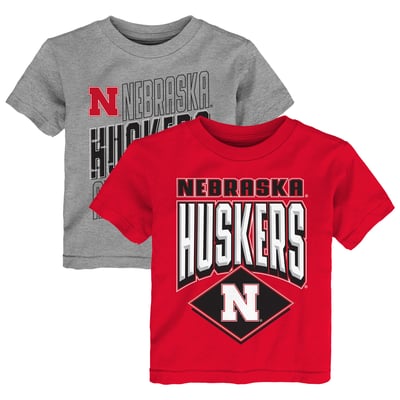 Nebraska Huskers Outerstuff Toddler Trench Kings 2-Pack T-Shirt Set - Scarlet/Gray