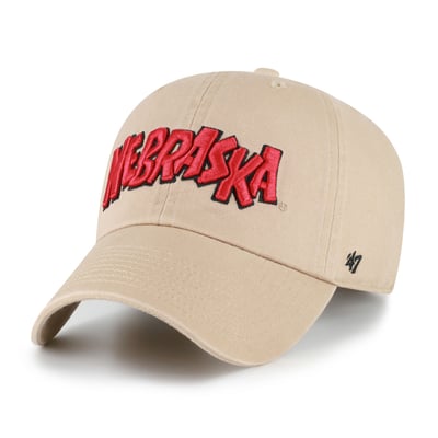  Nebraska Huskers '47 Unisex Vault Clean Up Adjustable Hat - Khaki