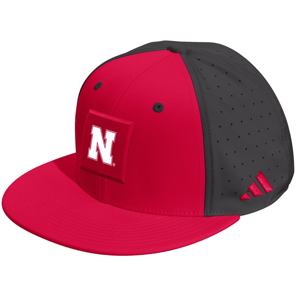  Nebraska Huskers adidas Unisex Performance Flat Bill Adjustable Hat - Scarlet/Black