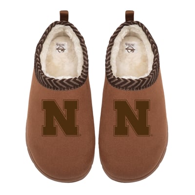 Nebraska Huskers ISlide Unisex Tonal Logo Mission Slippers - Tan
