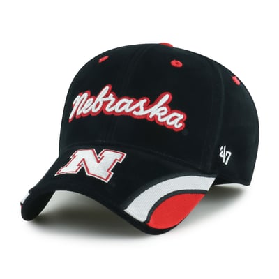 Nebraska Huskers '47 Women's Velvet Denim Script MVP Adjustable Hat - Black