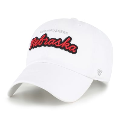 Nebraska Huskers '47 Women's Trendy Script Clean Up Adjustable Hat - White