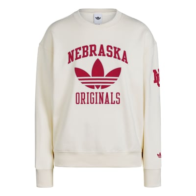 Nebraska Huskers adidas Originals Women's Fleece Sweatshirt - Cream