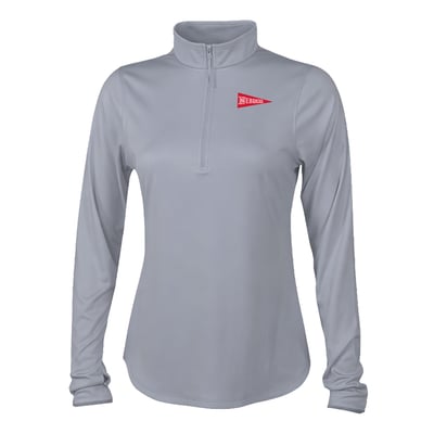  Nebraska Huskers Columbia Women's Fairway Breeze Quarter-Zip Pullover - Gray