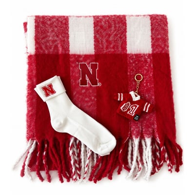  Nebraska Huskers Gameday Social Women's Holiday Comfy Gift Set - Scarlet