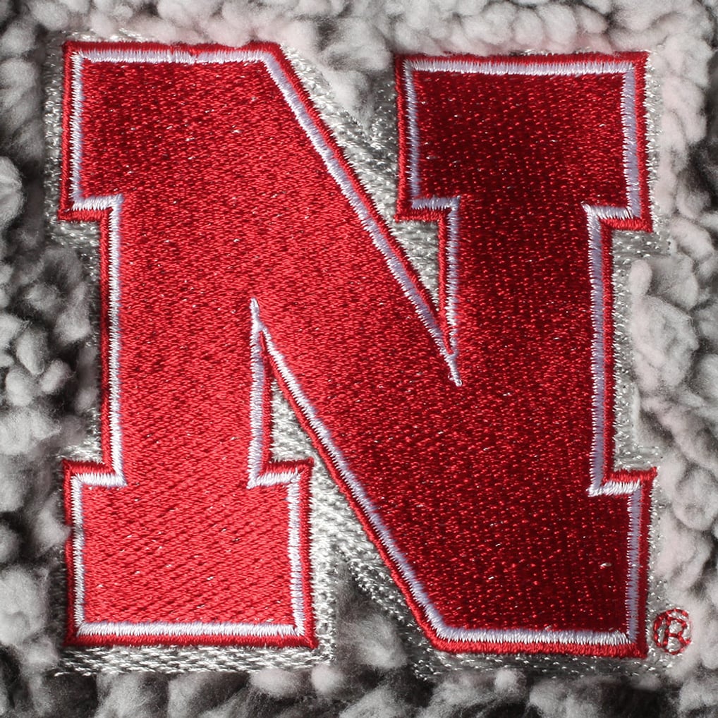 Nebraska Huskers Women's Sherpa Super Soft Quarter-Zip Pullover Jacket - Gray