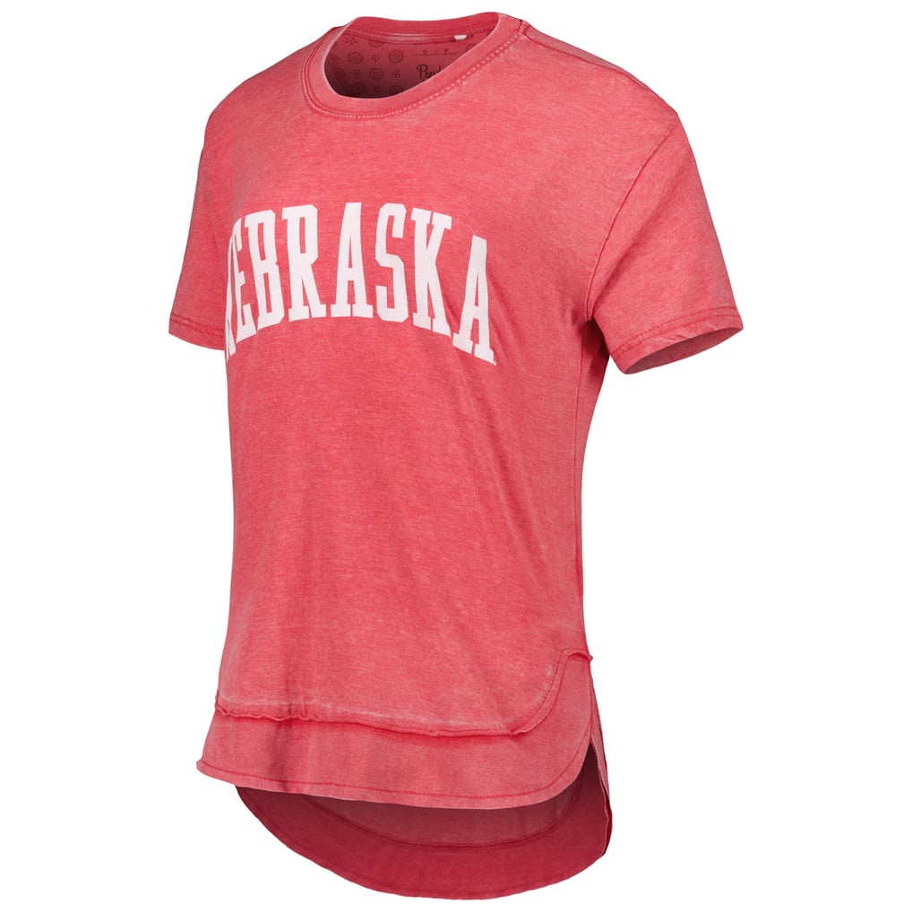 Nebraska Huskers Pressbox Women's Arch Poncho T-Shirt - Scarlet