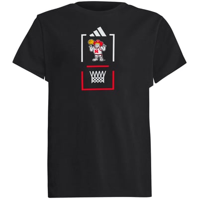 Nebraska Huskers adidas Youth Basketball Fresh T-Shirt - Black