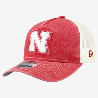 Nebraska Huskers New Era Youth Retro A-Frame M-Crown Adjustable Trucker Hat - Scarlet