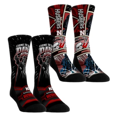  Nebraska Huskers Rock Em Youth Star Wars Empire Two-Pack Crew Socks Set - Red