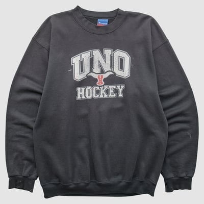 Nebraska Omaha Mavericks Champion 2000s Pullover Sweatshirt - Black - M by Fanatics Real Vintage