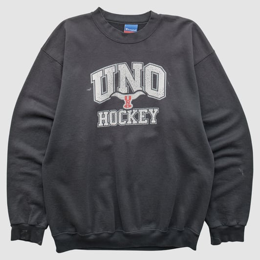 Nebraska Omaha Mavericks Champion 2000s Pullover Sweatshirt - Black - M by Fanatics Real Vintage