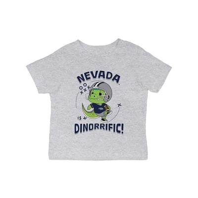 Nevada Wolf Pack Vive La Fete Infant Dinorrific T-Shirt - Gray