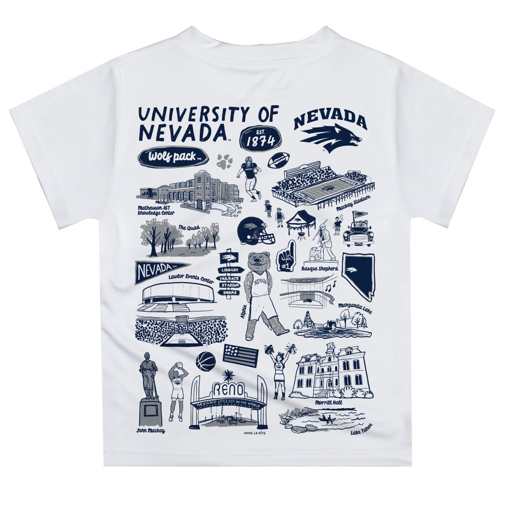 Nevada Wolf Pack Vive La Fete Infant Impressions Artwork T-Shirt - White