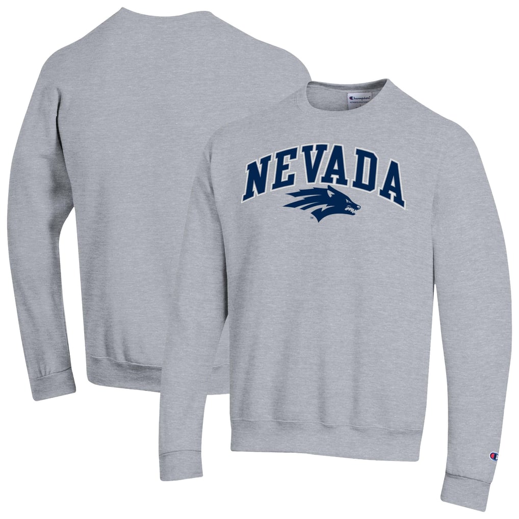 Nevada Wolf Pack Champion Arch Powerblend Sweatshirt - Heather Gray