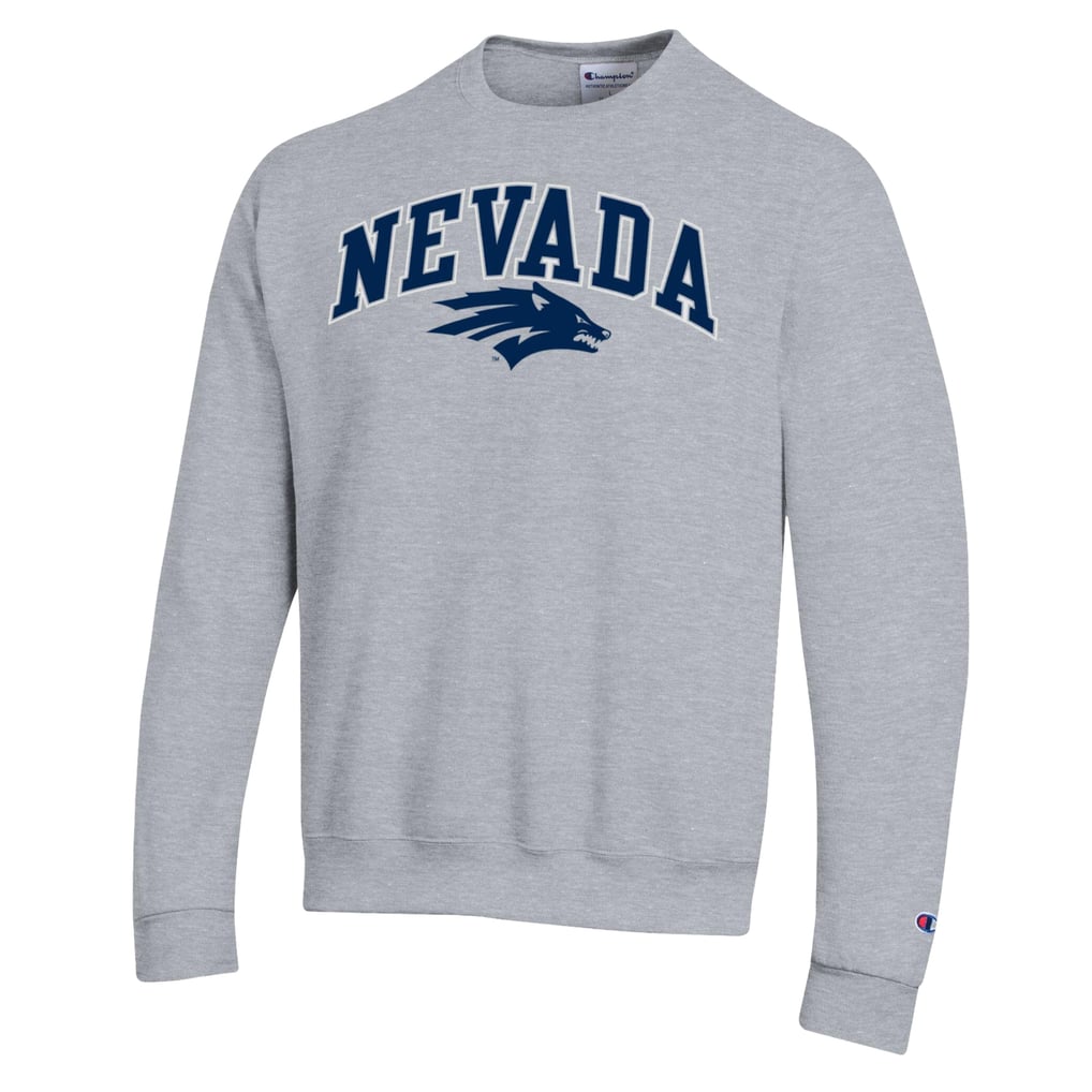 Nevada Wolf Pack Champion Arch Powerblend Sweatshirt - Heather Gray