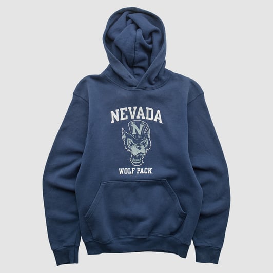 Nevada Wolf Pack Nevada 2000s Hooded Pullover Sweatshirt - Navy - XS by Fanatics Real Vintage