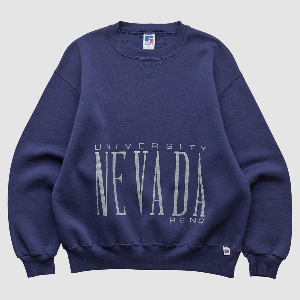 Nevada Wolf Pack Russell 90s Pullover Sweatshirt - Navy - XS by Fanatics Real Vintage