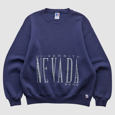 Nevada Wolf Pack Russell 90s Pullover Sweatshirt - Navy - XS by Fanatics Real Vintage