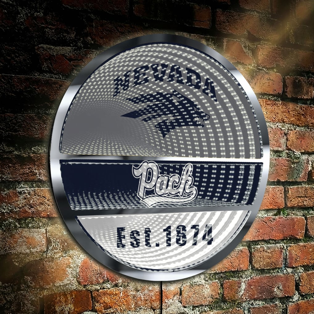 Nevada Wolf Pack Three-Cell Circular Infinity Light