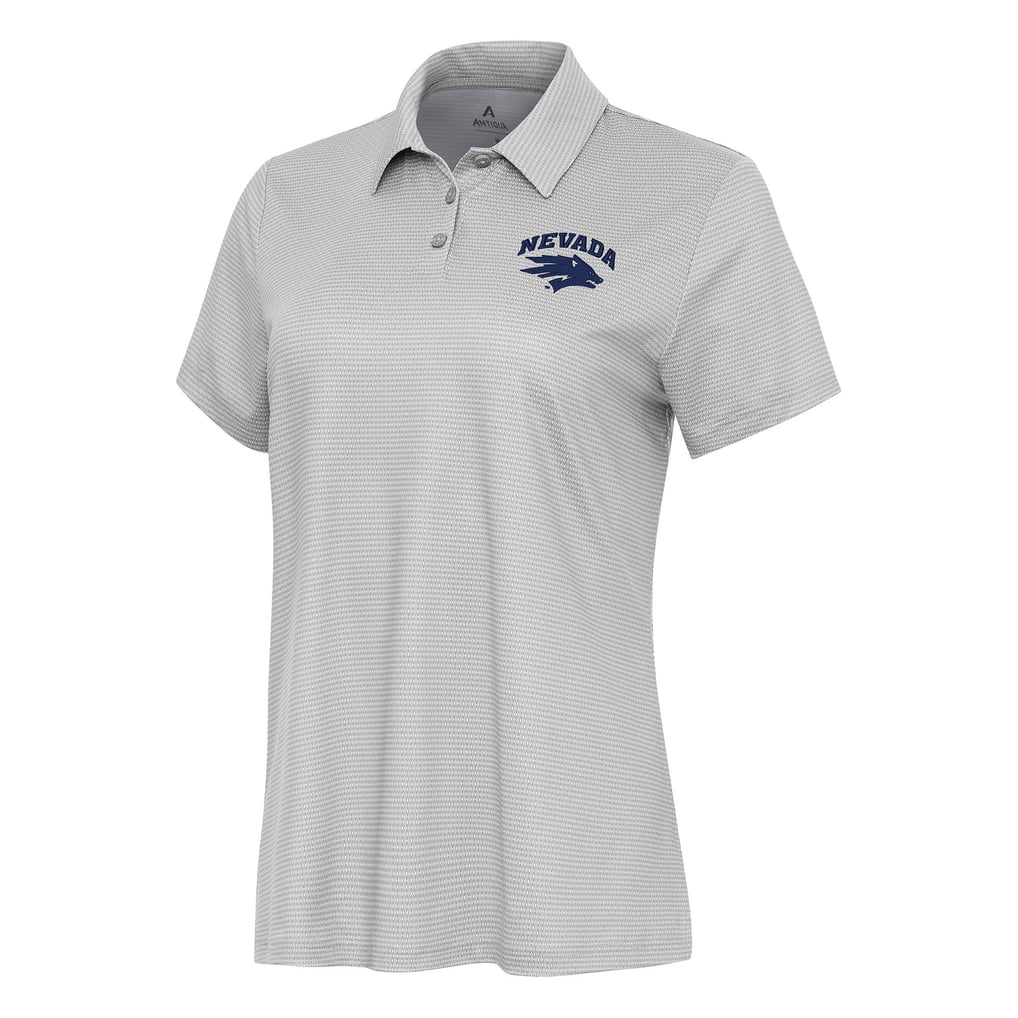  Nevada Wolf Pack Antigua Women's Rings Polo - White/Gray