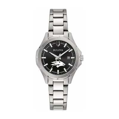 Nevada Wolf Pack Bulova Women's Stainless Steel Classic Sport Watch - Black