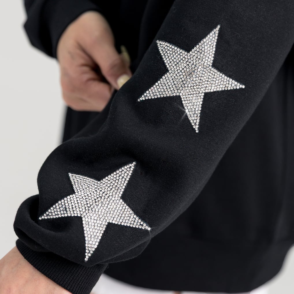 Nevada Wolf Pack Gameday Couture Women's Pure Victory Relaxed Rhinestone Pullover Sweatshirt - Black
