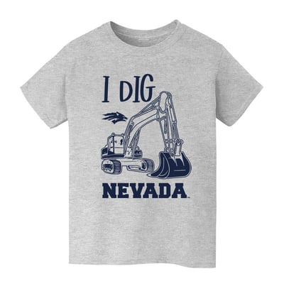 Nevada Wolf Pack Vive La Fete Youth Excavator T-Shirt - Gray