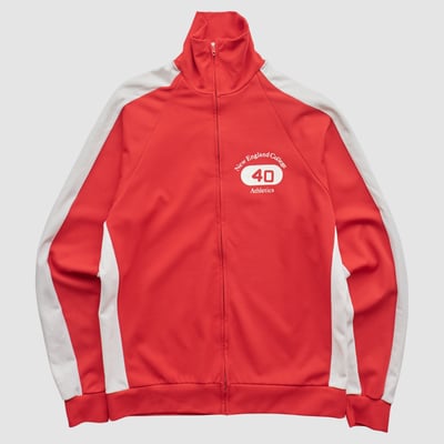 New England College Pilgrims Champion 70s Full Zip Jacket - Red - M by Fanatics Real Vintage