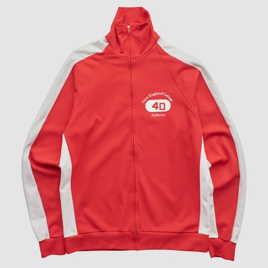 New England College Pilgrims Champion 70s Full Zip Jacket - Red - M by Fanatics Real Vintage
