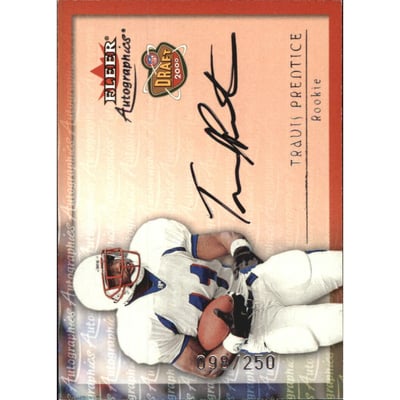 2000 Fleer Tradition Autographics Silver #117 Travis Prentice