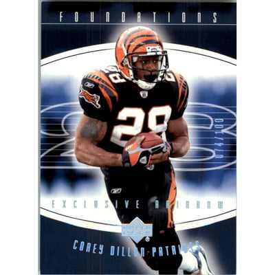 2004 Upper Deck Foundations Exclusive Rainbow Silver #59 Corey Dillon