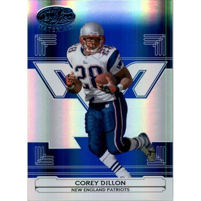 2006 Leaf Certified Materials Mirror Blue #87 Corey Dillon