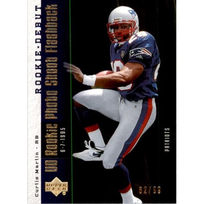 2006 Upper Deck Rookie Debut Rookie Photo Shoot Flashback Gold #RPF24 Curtis Martin